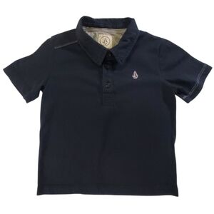 K1370 * Volcom Boys Wowzer Polo Shirt Black Size 3T